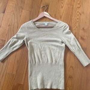 Beige 100% Cashmere Sweater